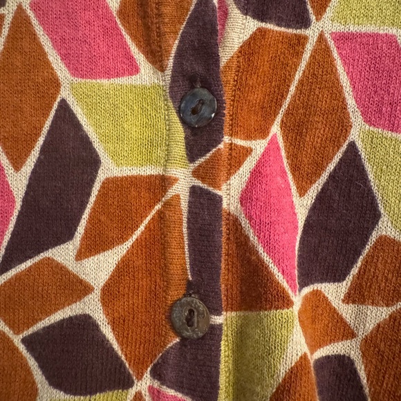 Mali Parmi Geometric Patterned Women's Button up Cardigan Sweater - Picture 9 of 11